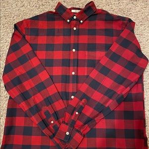 MENS XL BUFFALO PLAID BUTTON DOWN